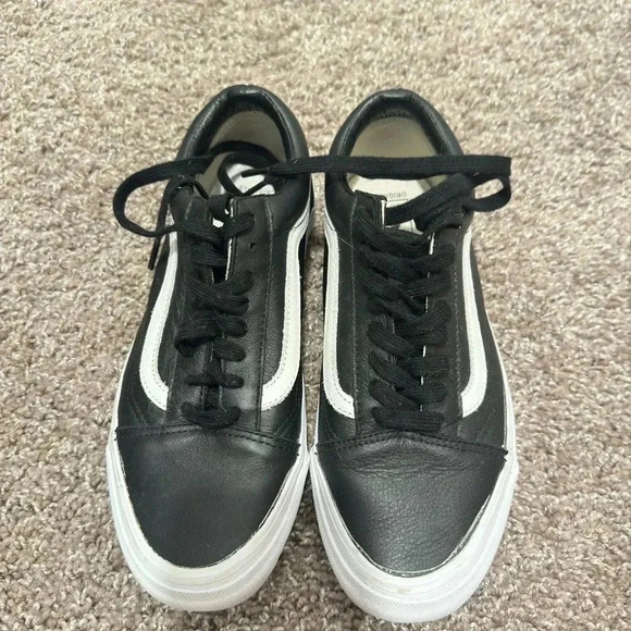 Vans Shoes - Classic black and white leather vans